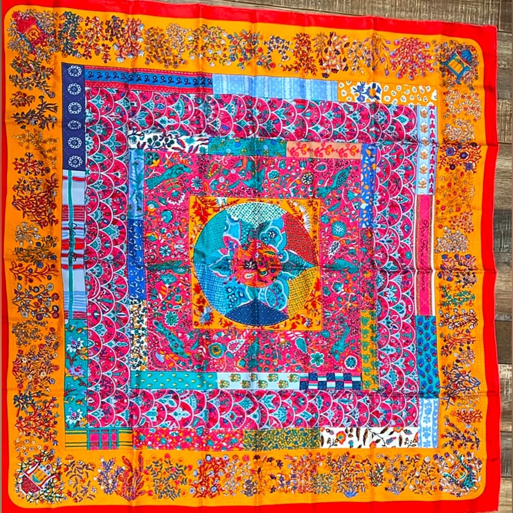 Authentic Hermes Pique Fleuri de Provence scarf- 90cm